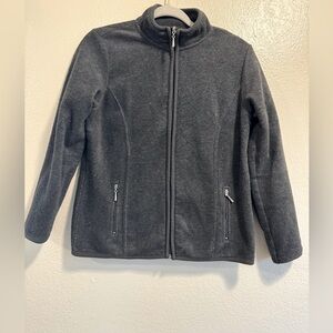 Karen Scott zip up fleece sweater